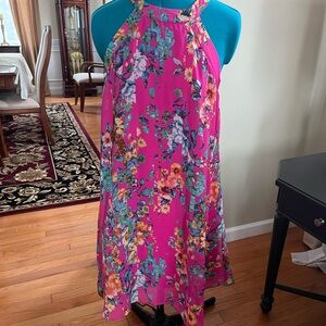 Betsy Johnson Halter Dress in Vibrant Pink